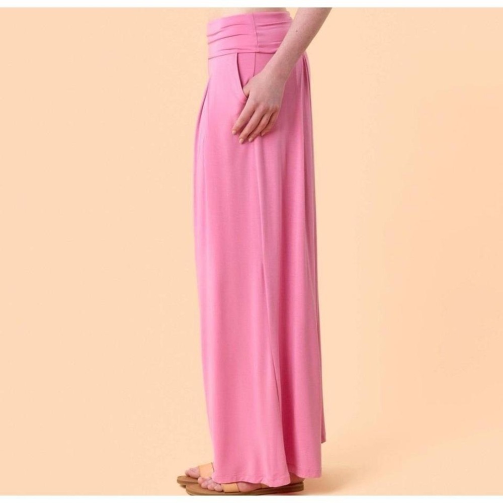 Blogilates Women's Homebody Foldover Wide Leg Pants - L - Picture 5 of 6